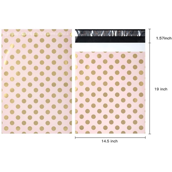 Gold Polka Dot PolyMailer - Picture 2 of 3